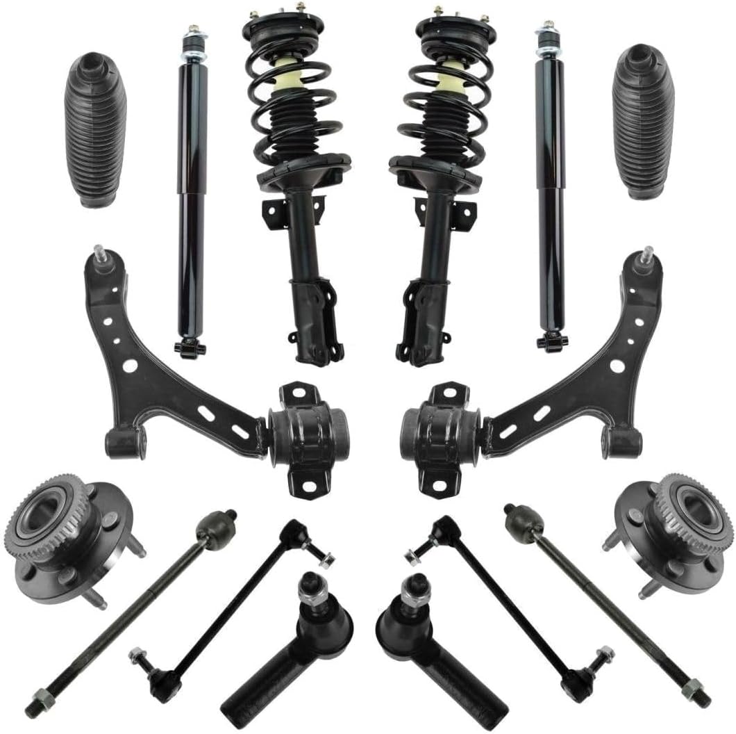 Control Arm Ball Joint Tie Rod Sway Shock Strut Hub Suspension Kit 16pc for Ford for Mustang 2005-2010 Front Rear Left Right