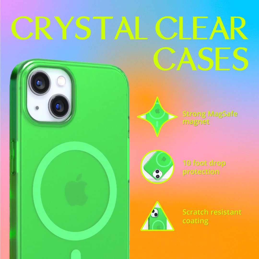 Amazon.com: FELONY CASE - Neon Green Crystal Clear Case for
