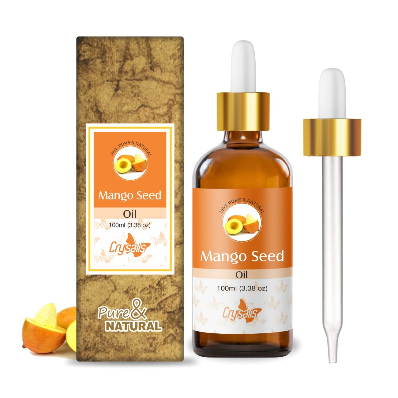 Crysalis Mango Seed (Mangifera Indica) | Pure & Natural Undiluted Carrier Oil Organic Standard/Cold Pressed Seed Oil For Glowing Skin, Healthy Hair, Nourished Face - 100Ml With Dropper-image-32