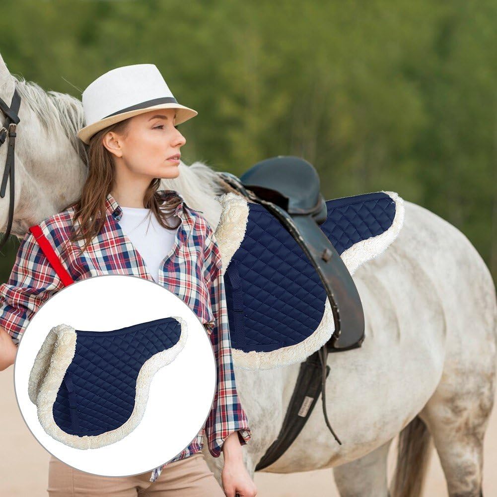 Mantilla Cuadrada De Ante De Felpa - Mantillas Inglesas para Caballos - Equipos Y Accesorios para Equitación Ecuestre