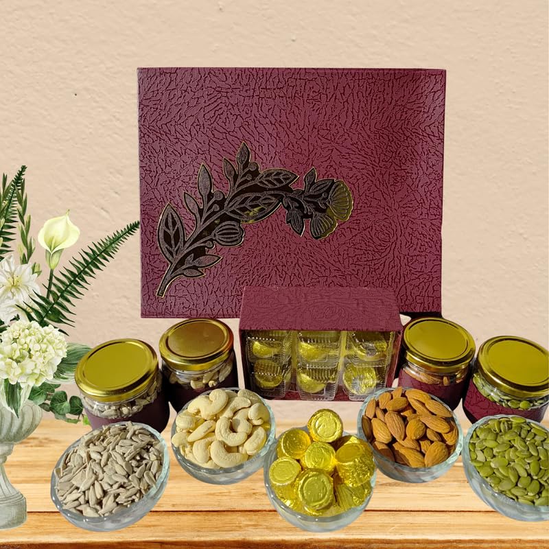 Image of NUTRI MIRACLE Rakhi Festival Hamper for Bhaiya | Dry Fruits Gift Box