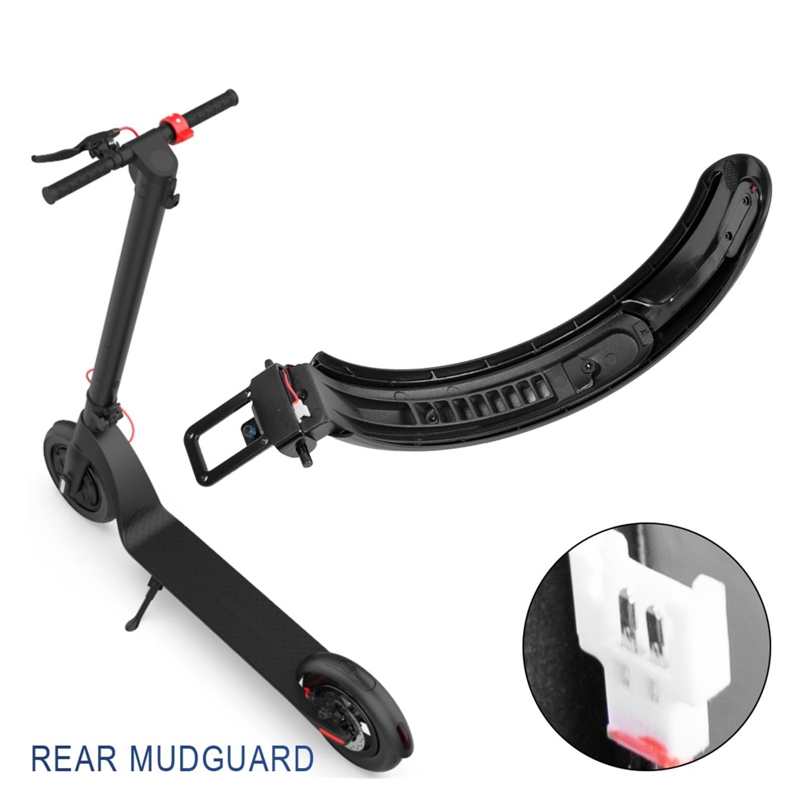 Garde-boue de roue arrière scooter électrique Convient for HX X7 X8 crochet coque en plastique feu pneu garde-boue support Garde-boue arrière pour trottinette électrique