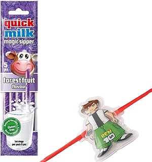 Quick Milk Magic Sipper Straw with Premium Ben 10 Rakhi | Rakhi Gift For Brother |Magic Sipper Straw | 63-picture-19