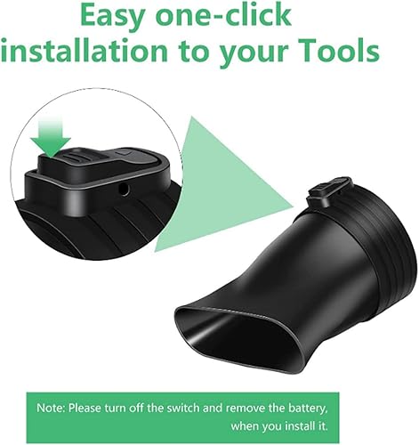 Miniatura 4 de TOPINCN Boquilla plana para soplador EGO 530, soplador de extremo plano, ángulo libre, soplador de hojas inalámbrico de mano, soplador de boquilla