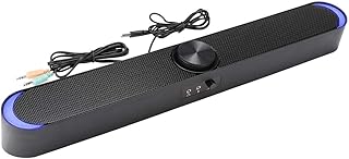 Sxhlseller V-198 Computer Household,Desktop Notebook Mini Speaker Headphone Dual Use Computer for MP3/Gaming Setup/Computer/Laptop Speakers/Monitor (Black)