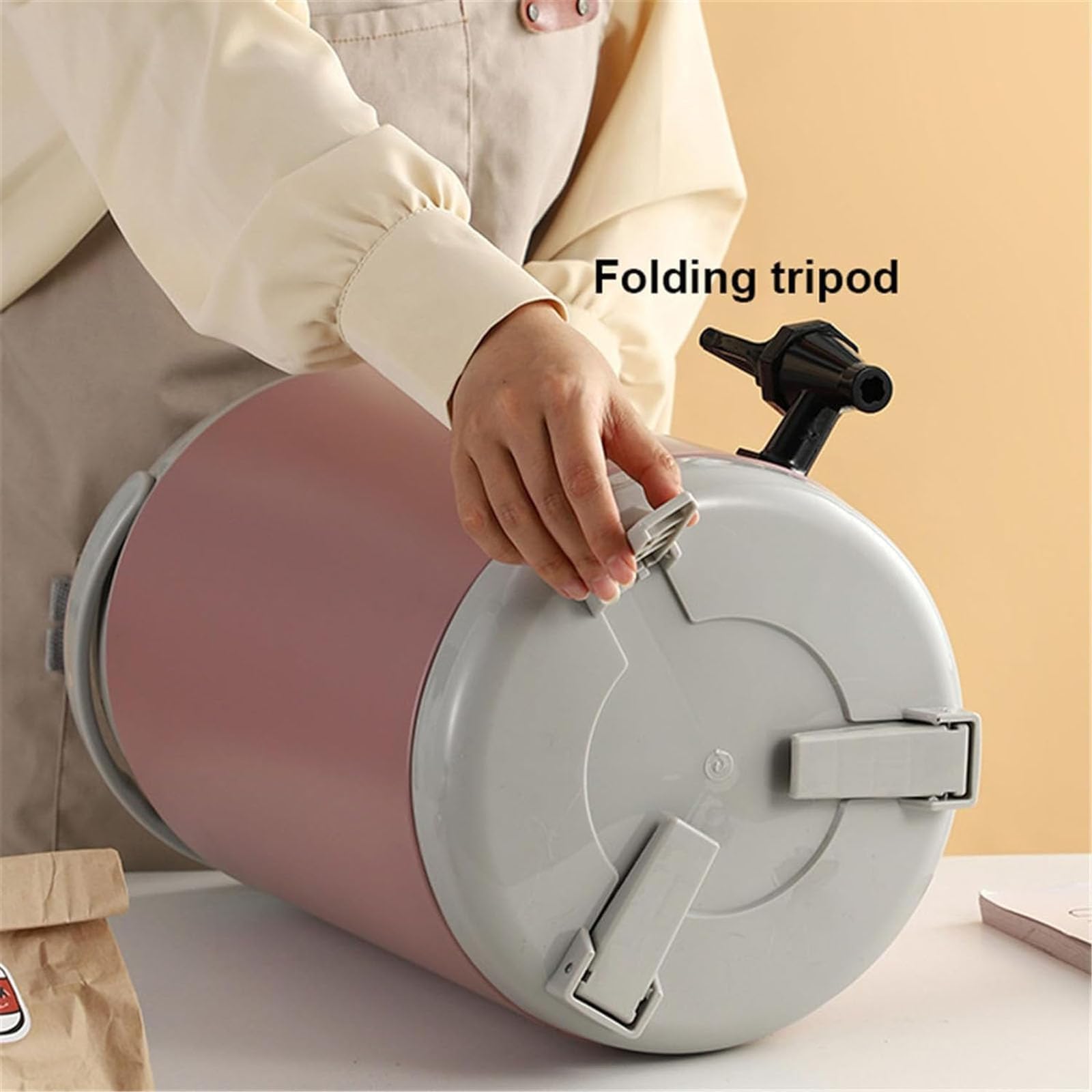 Dispensador de bebidas aislado de acero inoxidable con grifo, olla fría y caliente de 6 L para café, té, agua, leche, jugo, ideal para fiestas, eventos y uso doméstico