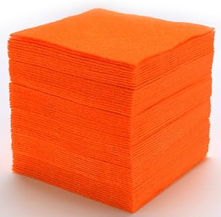 Bundooraking-60pcs Soft Felt Sheets,Felt Fabric Sheets for Crafts 4"x4"(10 * 10cm/Orange),Thicker Than 1mm Nonwoven Square...