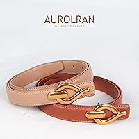 Vista 95 de Cinturón de cuero clásico con hebilla de metal para mujer con vestido de jeans Aah-negro-clásico