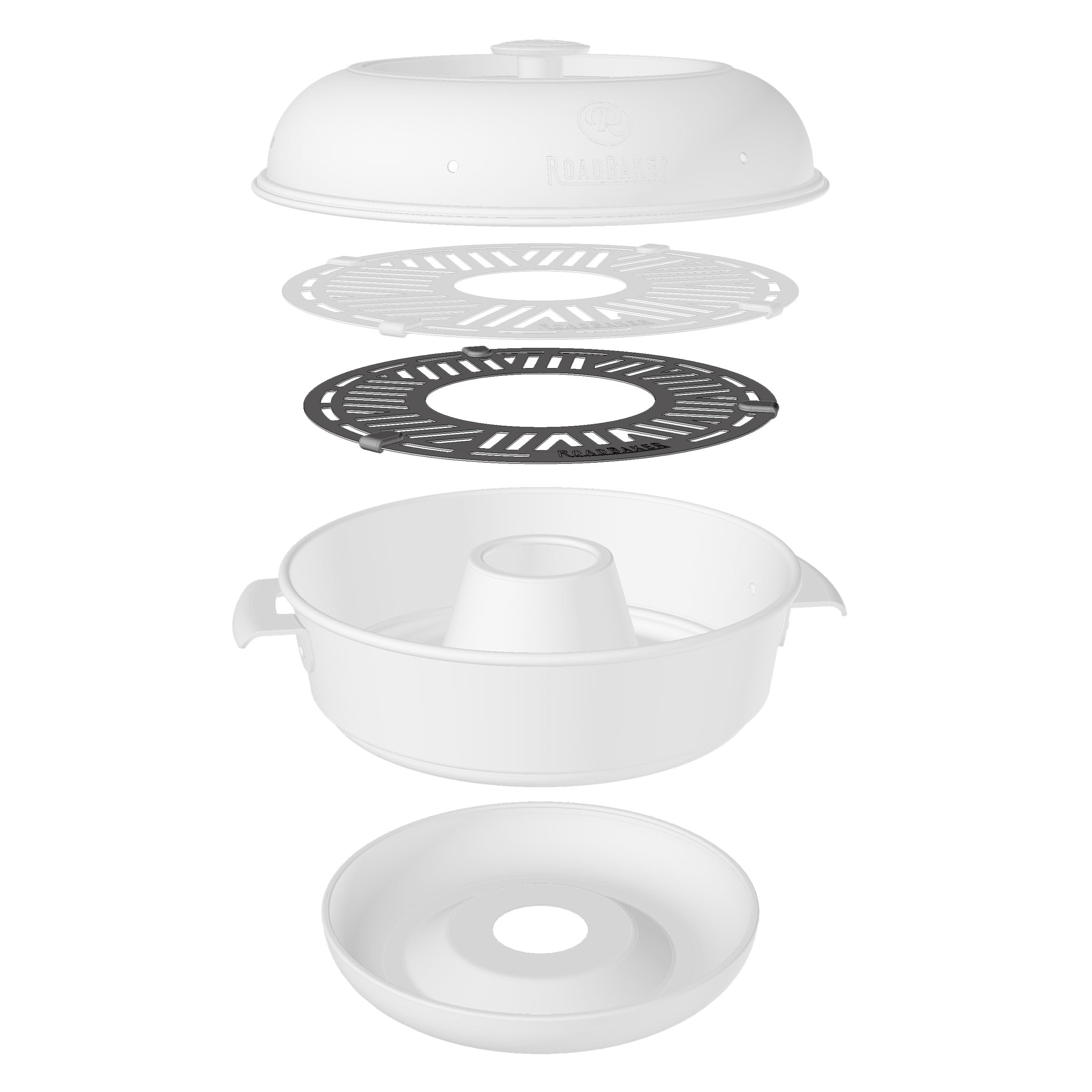 RoadRack Base – kratka do pieczenia na dole, z silikonową osłoną krawędzi do piekarnika RoadBaker i piekarnika OMNIA classic/maxi, kratka do pieczenia ze stali nierdzewnej, kratka do
