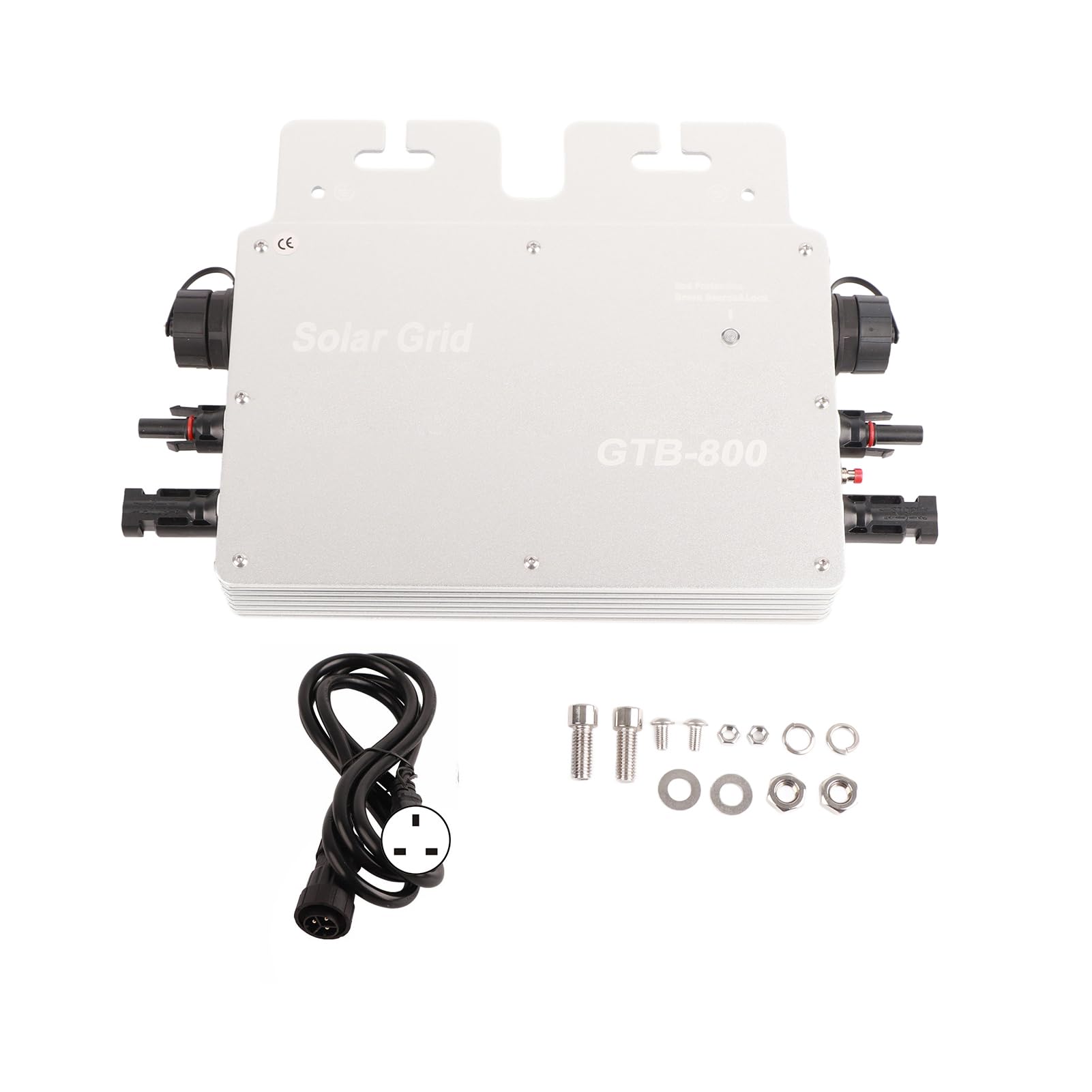 BROLEO Solar Micro Inverter, 800W Wireless Control Solar Grid Tie Micro Inverter with Power Cable for Garden (UK Plug)