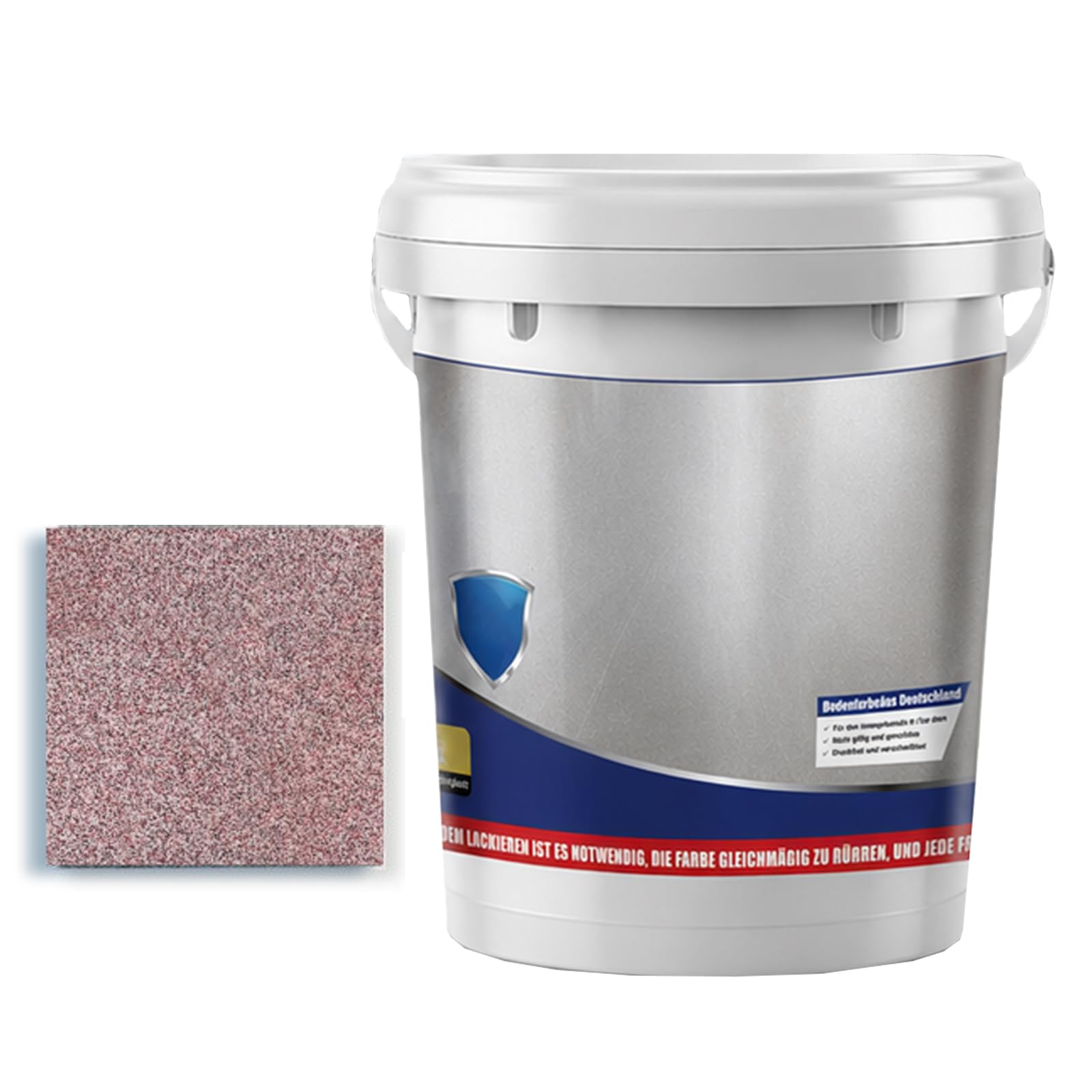 Nimedala Epoxy Sand Floor Paint, Epoxy Floor Paint, High Gloss Marble Effect Coating for Concrete, Waterproof, Non-Slip, for Basement, Wood Floors, Garage, Outdoor (Red,500g)