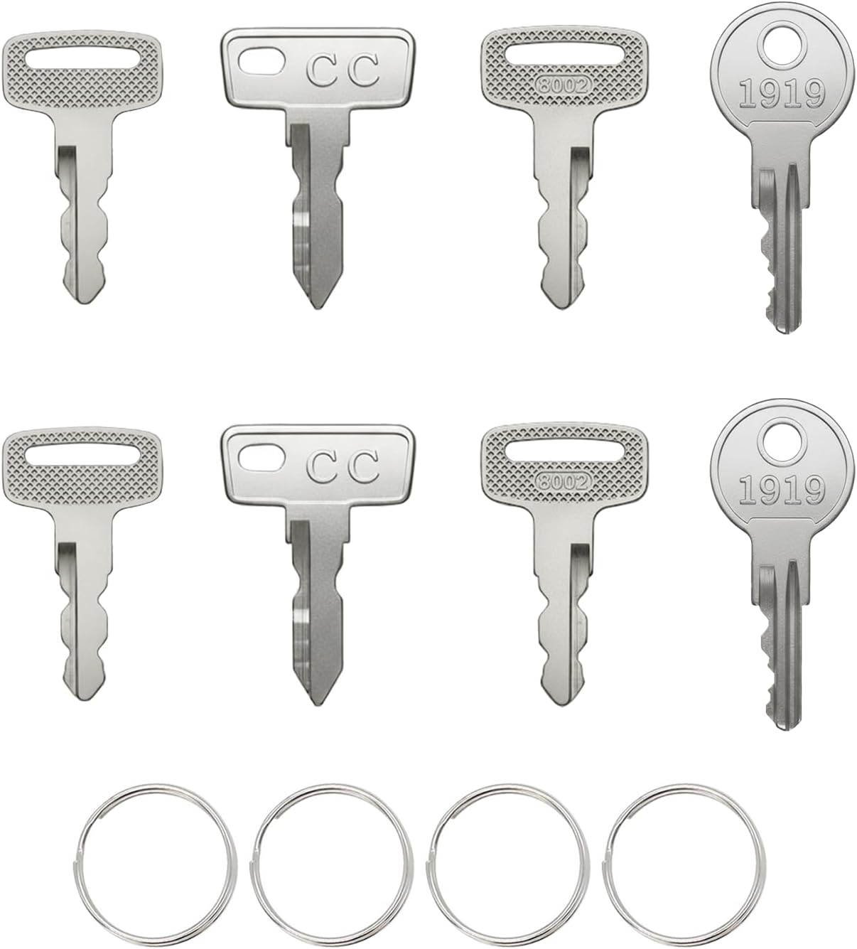 Hather Universal Golf Cart Key Set – 8 Replacement Keys for EZGO