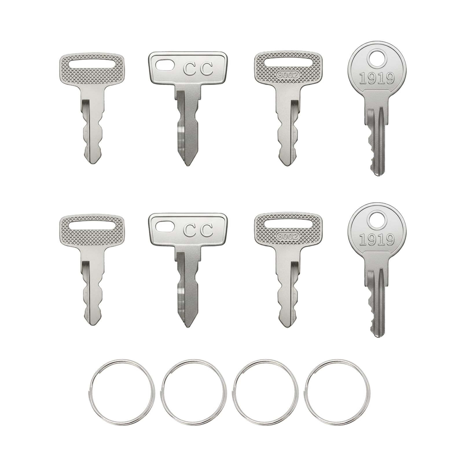 Universal Golf Cart Key Set – 8 Replacement Keys for EZGO, Club
