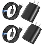 Super Fast Charger Type C, 25W USB C Wall Charger Fast Charging for Samsung Galaxy S25 Ultra/S25/S25+/S24+/S24 Ultra/S24/S24+/S23 Ultra/S22 Ultra/S21 with 10FT Long Android Type C Charger Cable 2Pack