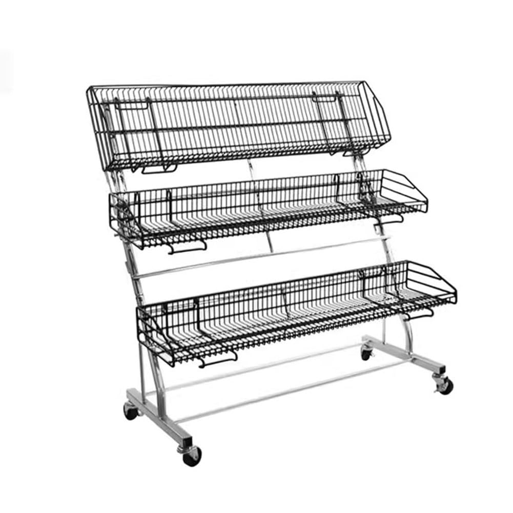 JKJZSALJ Fruit Storage Rack Adjustable Fruit Rack Fruit Vegetable Basket Cart For Onion Potatoes Bread Snackrolling Pantry Utility Cart