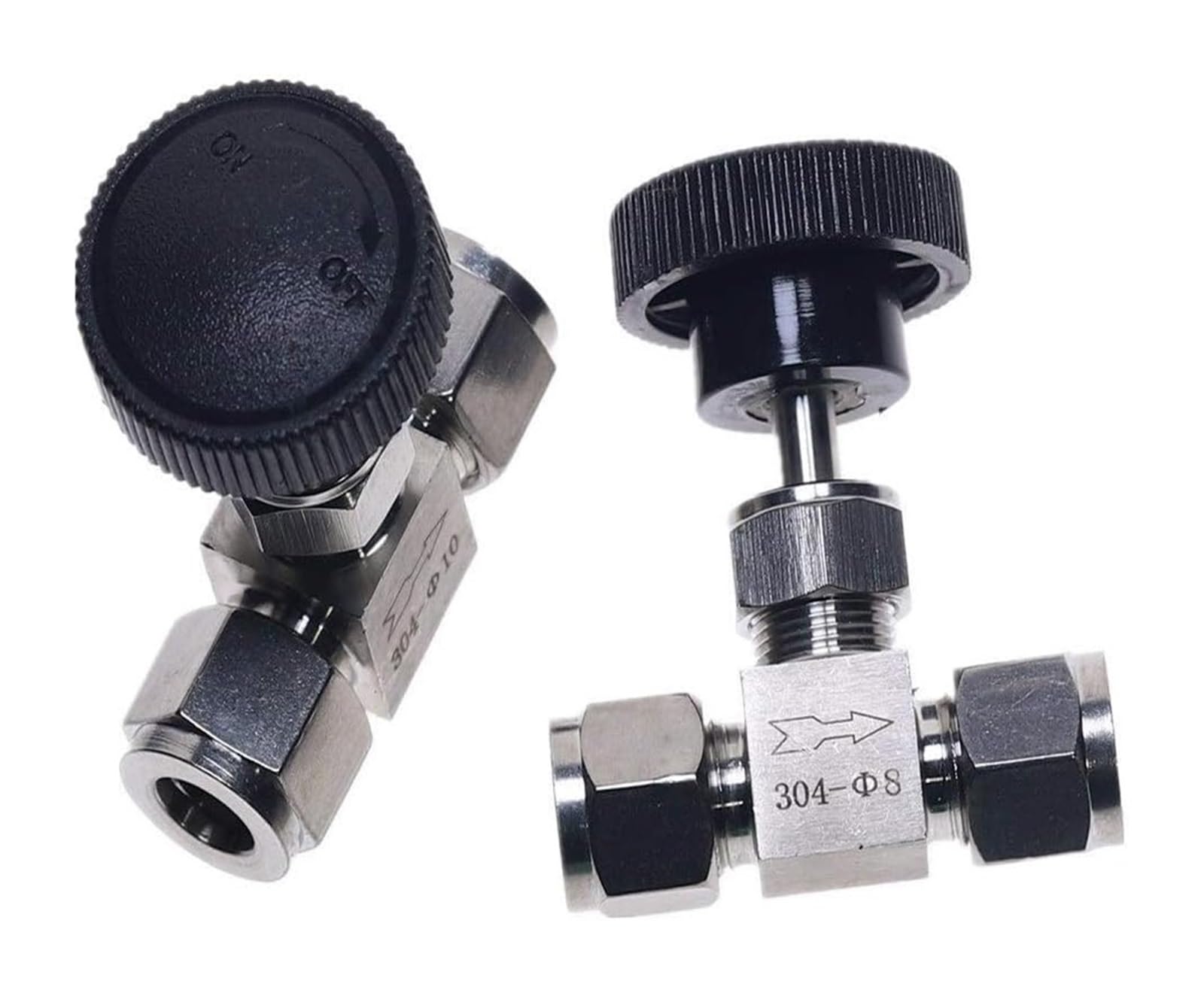 válvula de bola de tubería, Válvula de aguja ajustable, aislamiento acero inoxidable for corte línea agua, aceite, aire, gas y combustible(12mm)