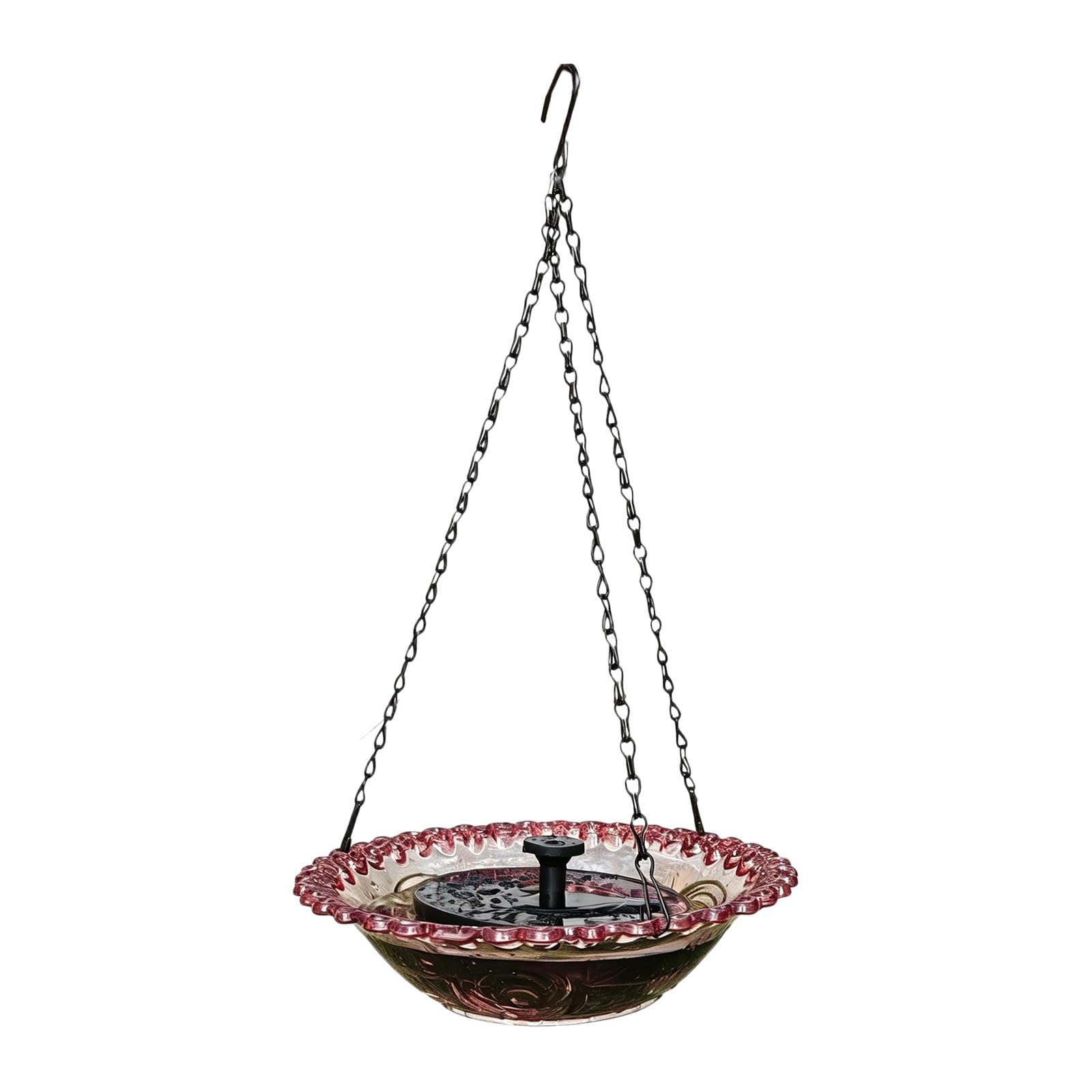 Solar Bird Baths Hangable Shower Bowl Fountain for Bath with Water Pumping Birdbath for Outdoor Garden Bath Solar
