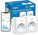 Tapo Matter Prise Connectée WiFi, Suivi de consommation, 16A Type E, Compatible avec Alexa, Google Home et SmartThings, Contrôler le radiateur, le chauffage, Économie d'énergie, Tapo P110M 2-pack(FR)