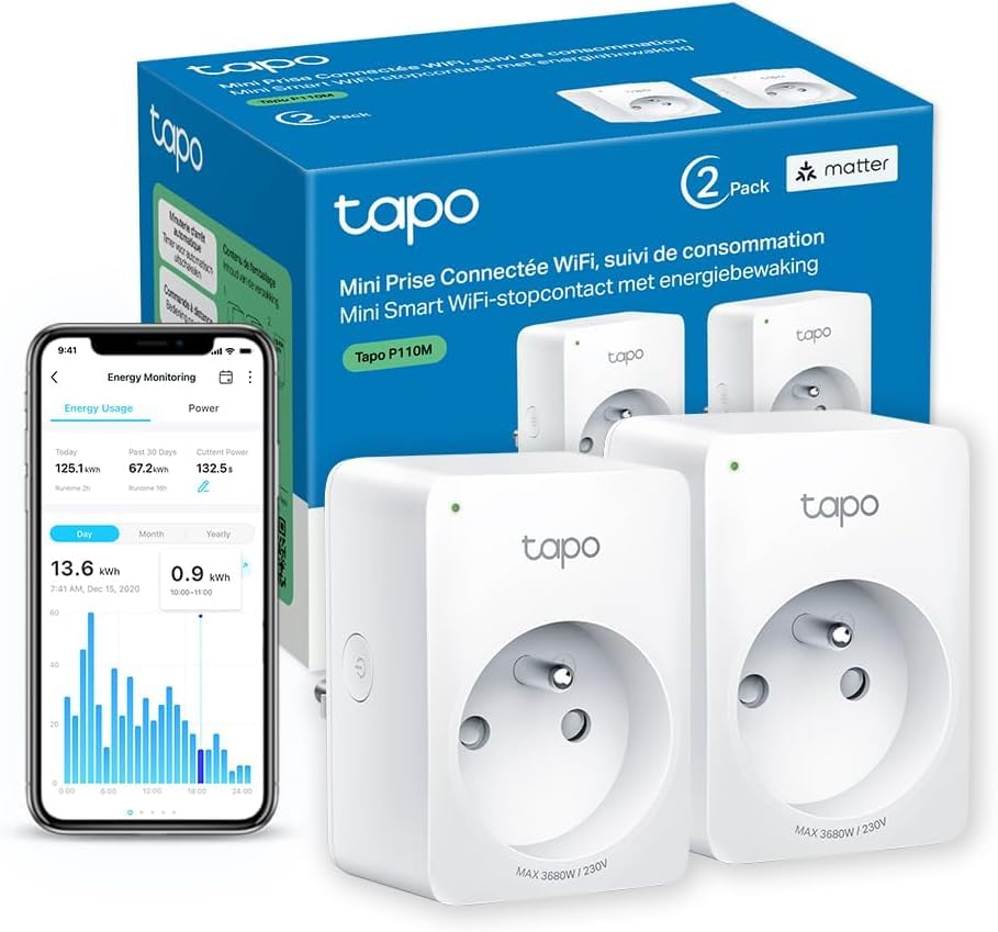 Tapo P110M prise connectée (2-pack)