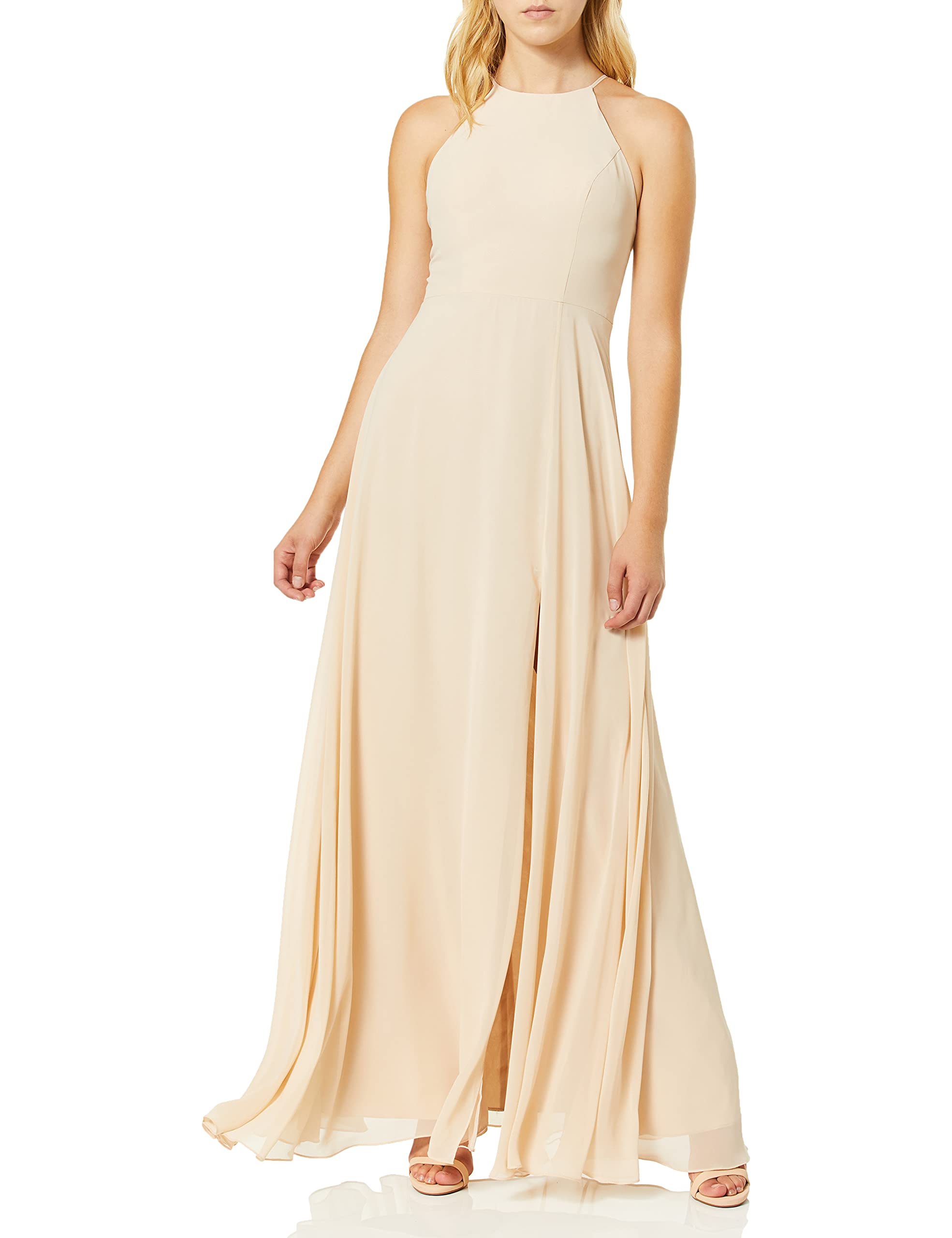 Jenny YooWomen's Kayla A-Line Halter Chiffon Long Dress Special Occasion Dress