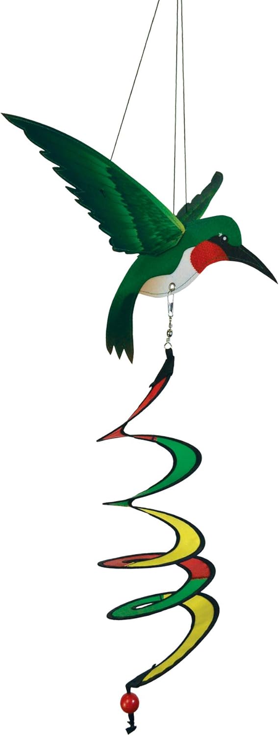 In the Breeze 4981 — Blue Jay Twister — Unique Outdor Hanging Bird Decoration Spinner for Porches, Patios, Decks