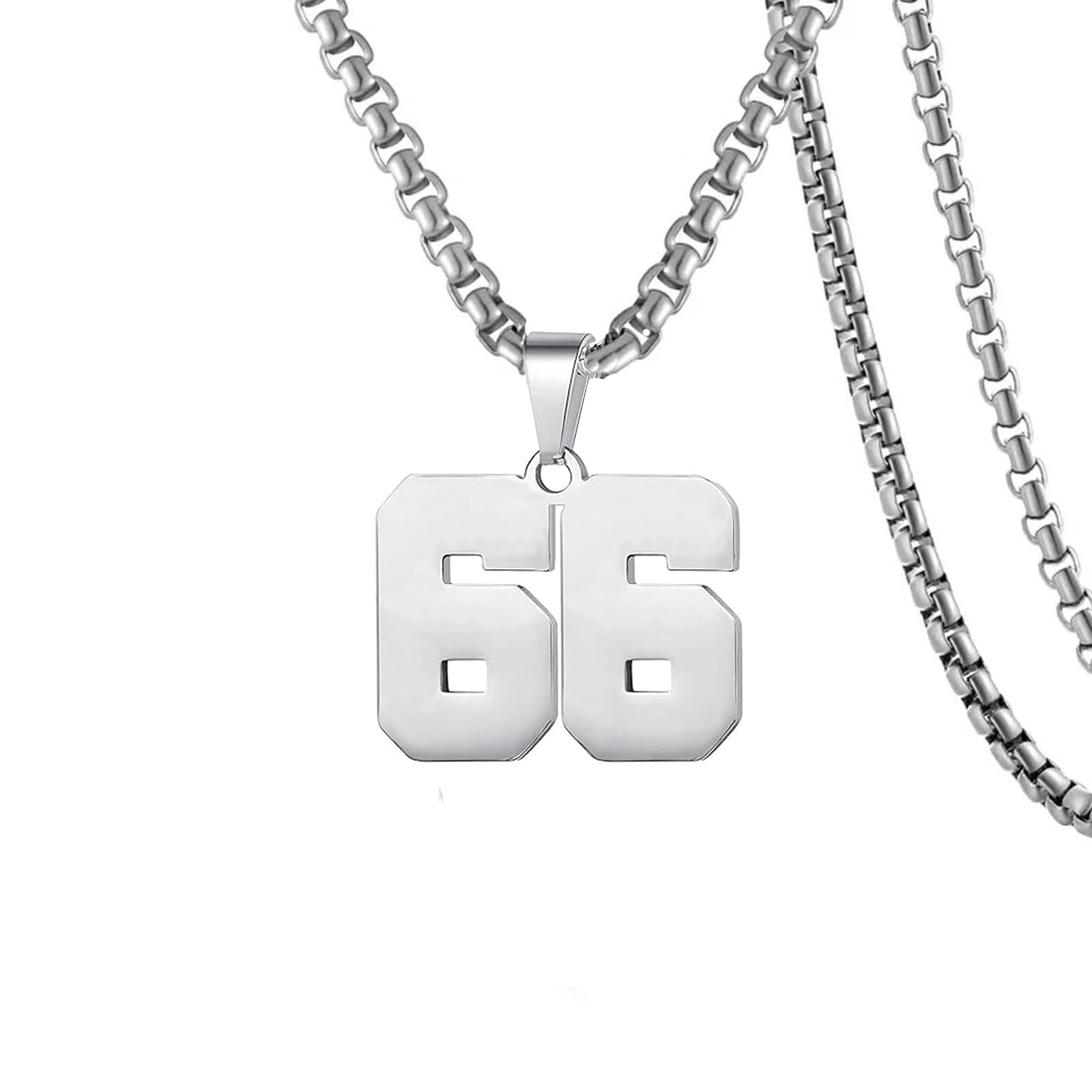 M Men Style Personalized Jersey Number Necklaces For Mens,Athletes Stainless Steel Sport Number Pendant Chain For Boys Baseball/Basketball/Football Team Inspiration Jewelry LC1266 (B0D29G38VF) Amazon Price History, Amazon Price Tracker