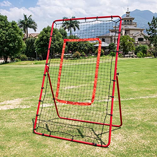 image for Superiornet Pitch Back Rebound Net, Adjustable Rebounder Trainer for B