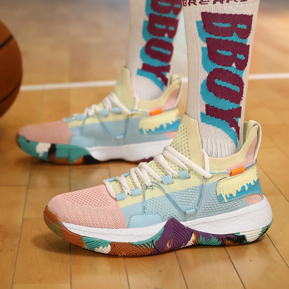 Męskie buty do koszykówki, buty sportowe, amortyzujące wstrząsy, oddychające, do koszykówki, męskie, lekkie buty sportowe, do biegania, antypoślizgowe, sportowe sneakersy, bsk f23, 36 EU