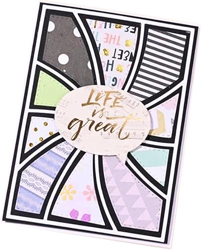 Miniatura 5 de Ammsochy Troqueles de corte con marco de fondo 3D, plantillas de metal, herramientas de álbumes de recortes, plantilla de grabado de acero al