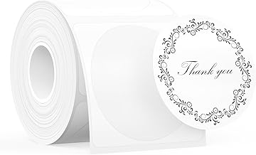 SUPVAN KATASYMBOL T50M Pro Étiquettes Thermiques Autocollantes Imperméables, φ 50 mm, 150 Pièces/Rouleau, Noir sur Blanc