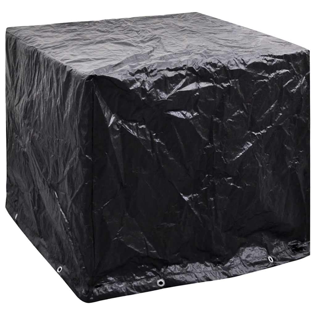 Cubierta para depósito IBC 1000 L polietileno 116 x 100 x 120 cm con 8 ojales de aluminio y cuerda de fijación resistente a la intemperie, resistente a los rayos UV, resistente a la rotura