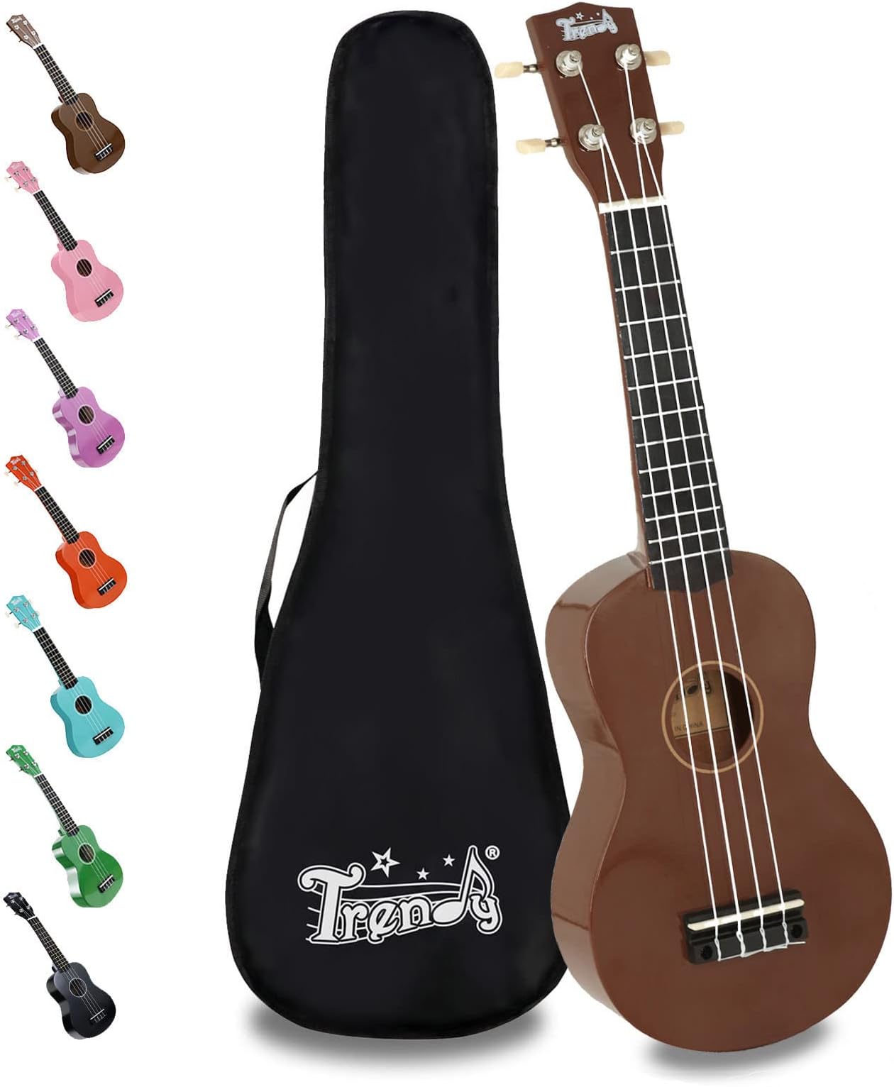 FINO Beginner Ukulele 21 Inch Soprano Ukelele for Kids Four