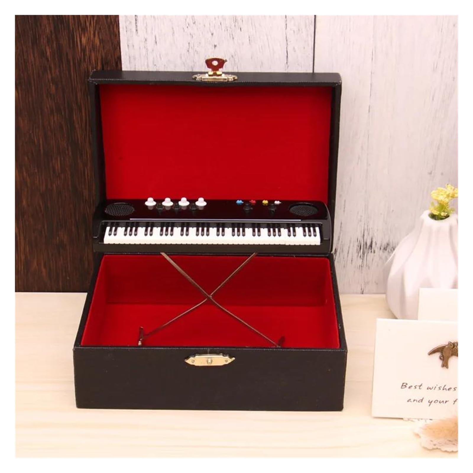 model instrumentu muzycznego Miniaturowy Model Organów Elektronicznych Z Futerałem Akcesoria Mini Instrumenty Muzyczne Ozdoby Klawiatura Elektroniczna