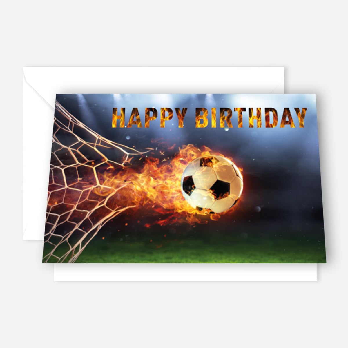Biglietto Di Auguri Calcio Con Leone, Formato A6, Con Busta, Per Bambini E Adulti