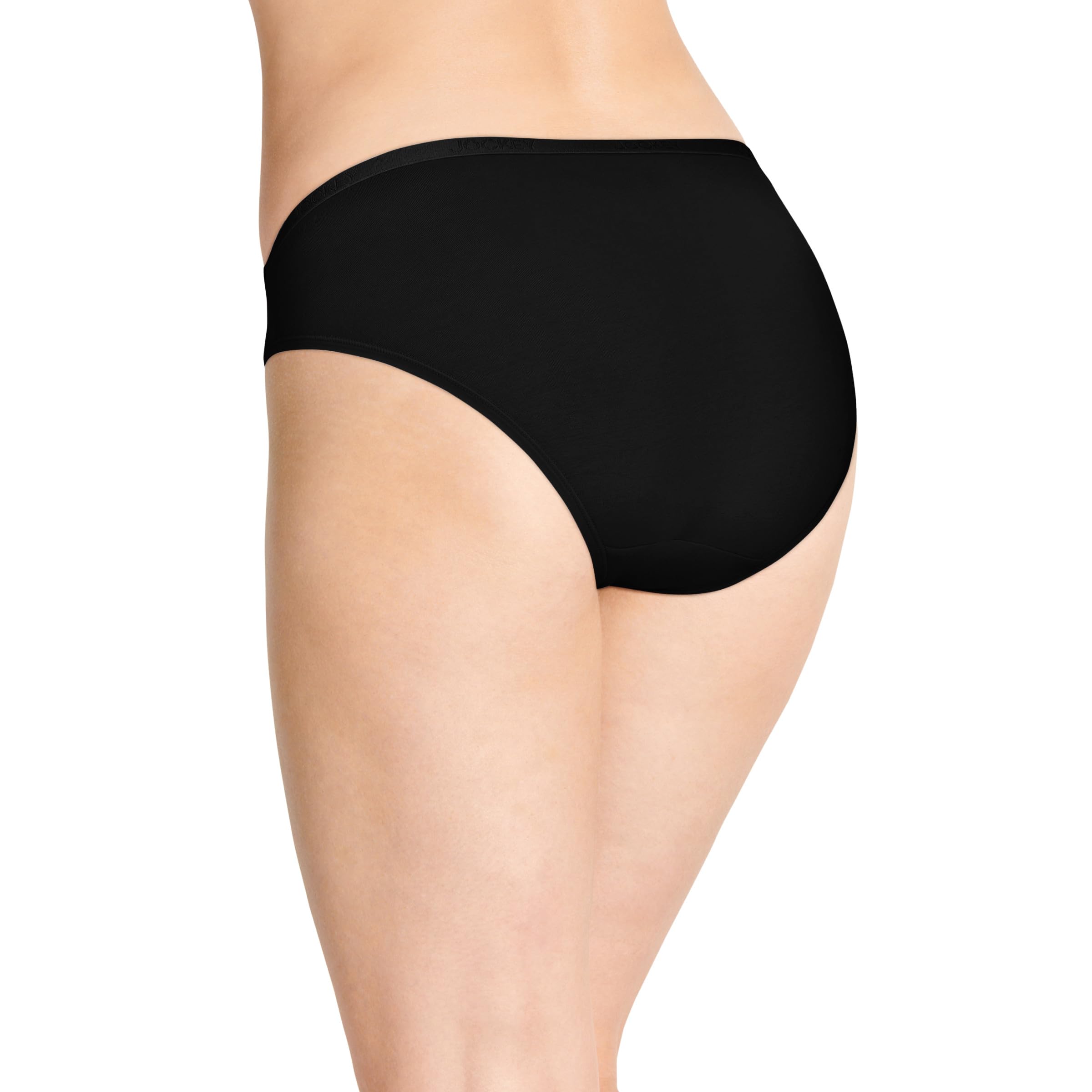 Jockey Ropa interior de algodón orgánico elástico con logotipo para mujer, paquete de 3