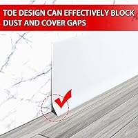 Vista 45 de FONUNO - Base de vinilo para pared, moldura de zócalo de 4 pulgadas, flexible, autoadhesiva con diseño para pegar y despegar, 4 pulgadas x 20 pies