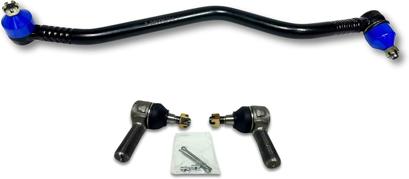 1x Drag Link + 2x Tie Rod End Left Right Compatible with Isuzu ELF 100 200 300 400 500 600 NPR NPR-HD NPR-XD NQR NRR W3500 W4500 W5500 Tiltmaster W4500 W5500 W5500HD Forward 2008-2016