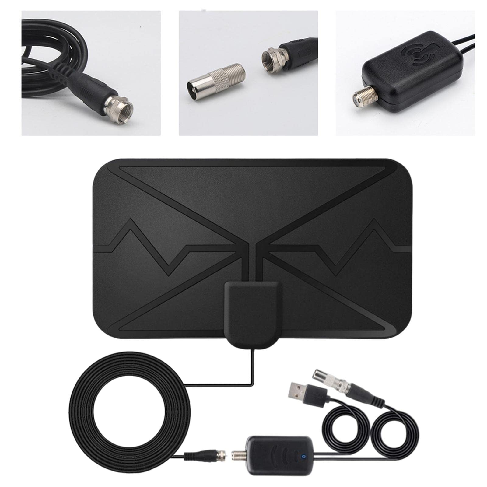 Lot de 10 antennes TV numériques d'intérieur amplifiées avec chaînes locales