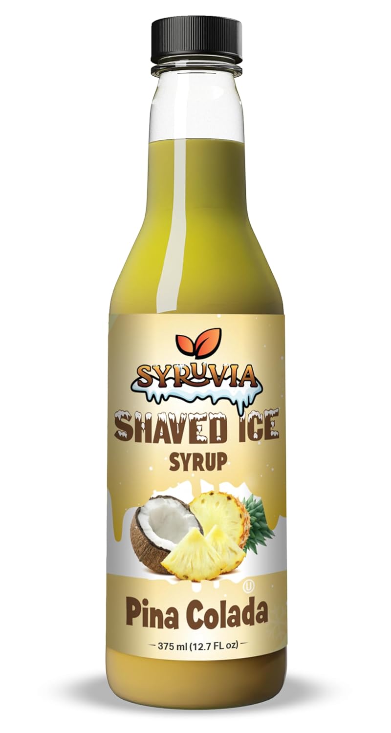 Syruvia Snow Cone Syrup 12.7oz Pina Colada Syrup For