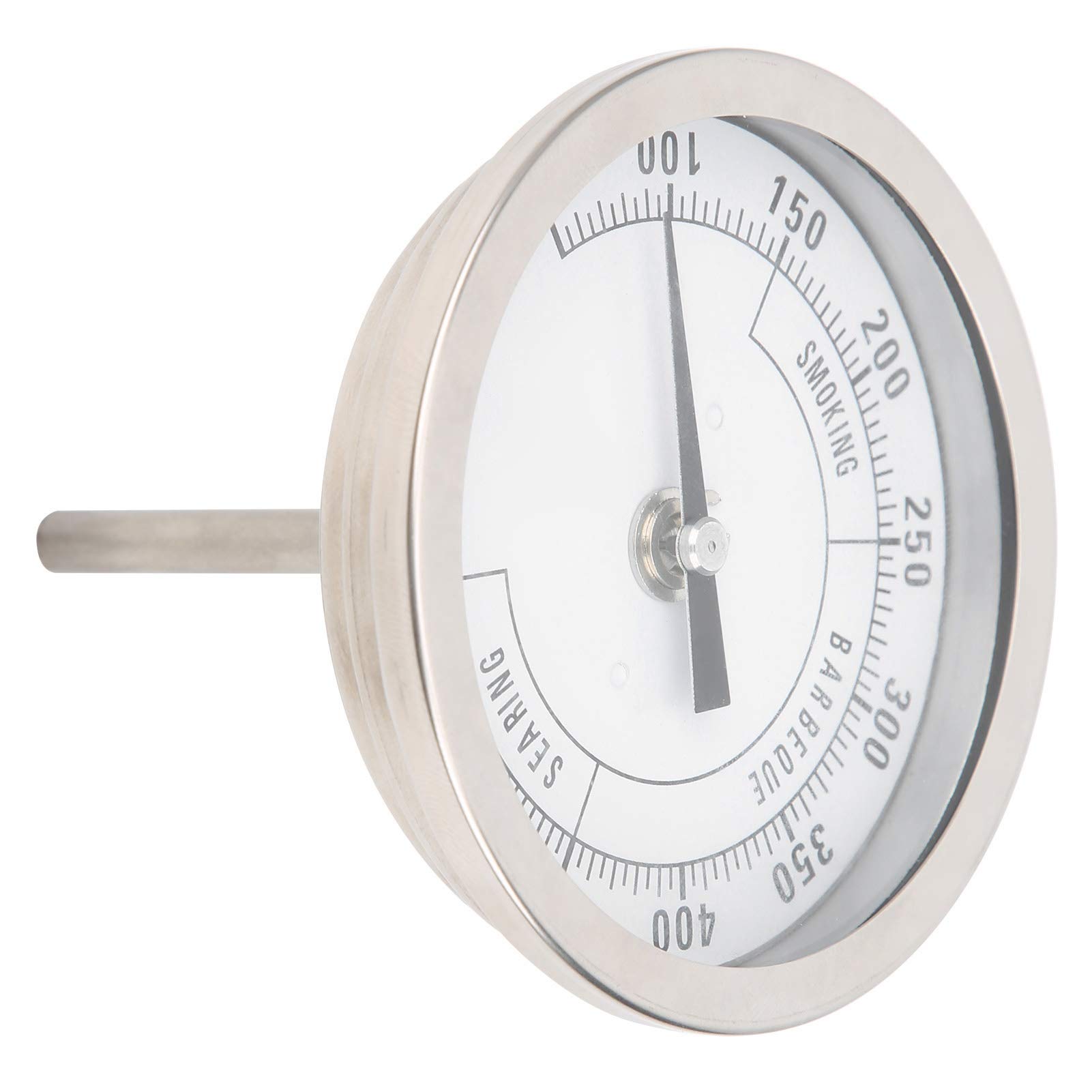 Jeanoko Termometro a puntatore regolabile NPT da 7,6 cm in acciaio inox da 1,27 cm, per barbecue, grill, forno, 287,8 °C, indicatore di temperatura per affumicatore, termometro per griglia, indicatore