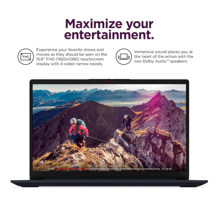 Image of Lenovo 2026 IdeaPad 1i 15.6 inch FHD Touchscreen Laptop,with Lifetime Office,13th Gen Intel Core i5-1335U,16GB RAM, 256GB SSD,Intel Iris Xe Graphics,Win 11 Pro Wi-Fi 6,10 Hr Battery Life Cloud Grey