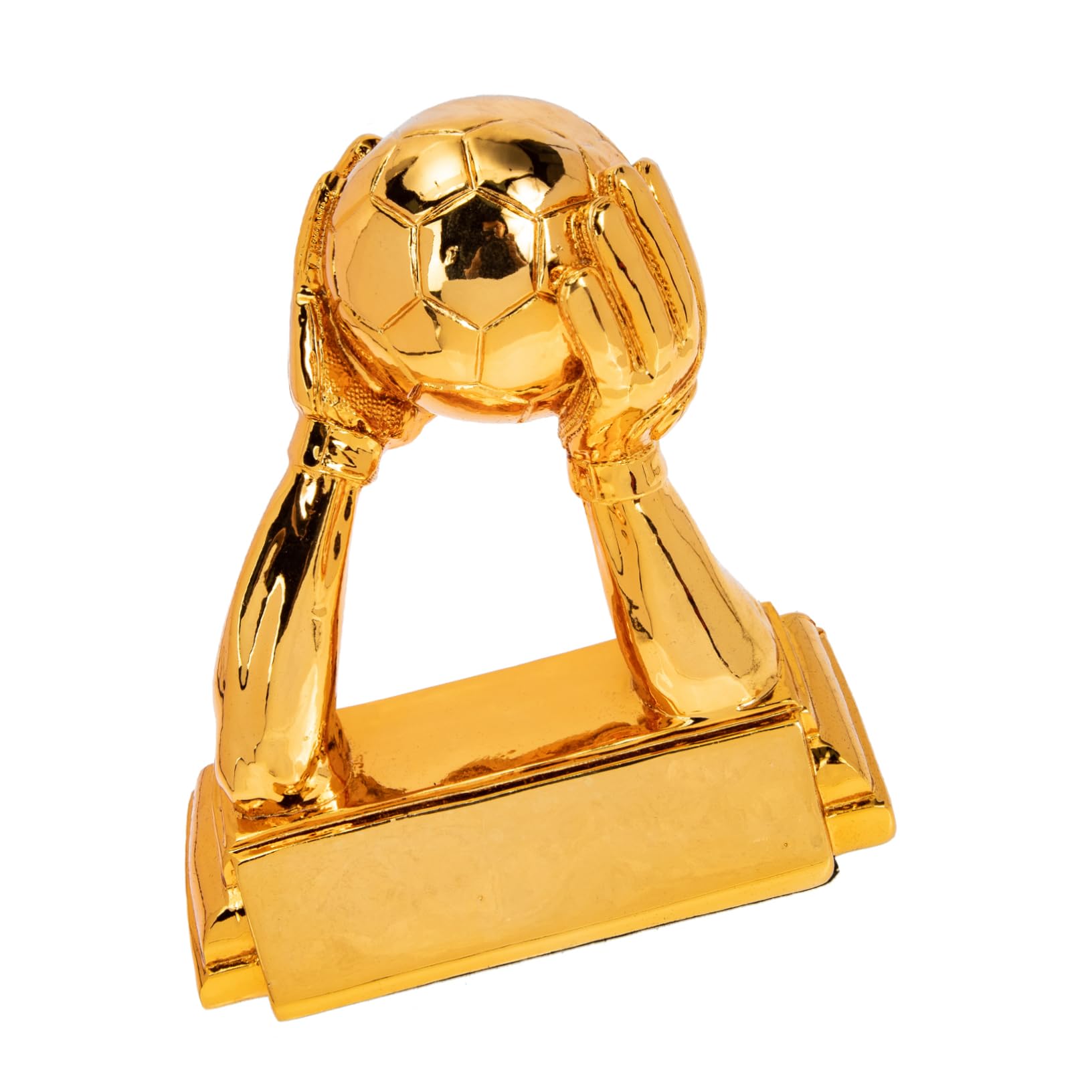 BESTonZON Fußball Trophäe Resin Goldene Handschuh Auszeichnung Vielseitige Dekoration für Fußballwettbewerbe für Fans und Sammler Hochwertige Verarbeitung und Ansprechendes Design