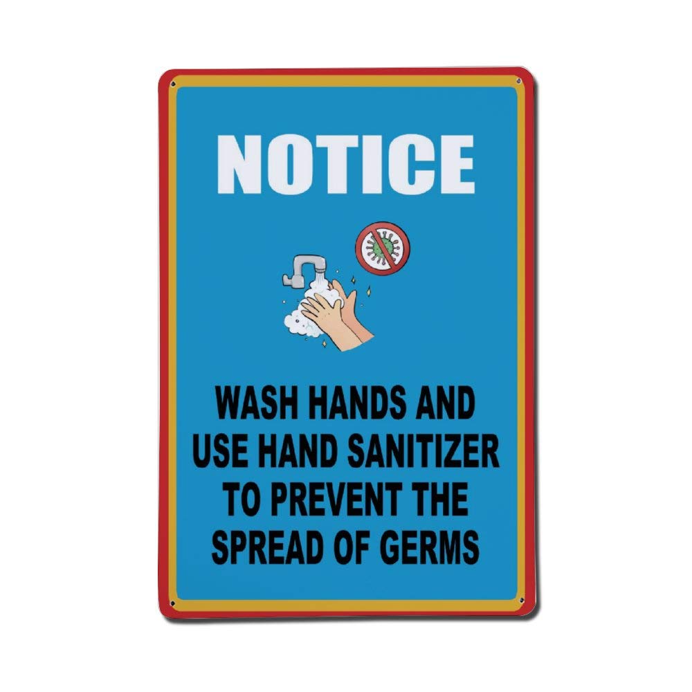 Jeartyca Keep Clean Be Careful Metal Sign Notice Sign Metal Decor Sign Metal Tin Signs Kitchen Washroom Safety Signs Wall Plaque 109 color154 8" x 12"