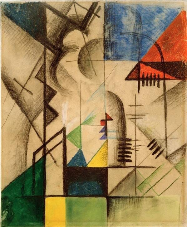 Peinture d'art mural August Macke 60x90cm pour réveiller un mur blanc