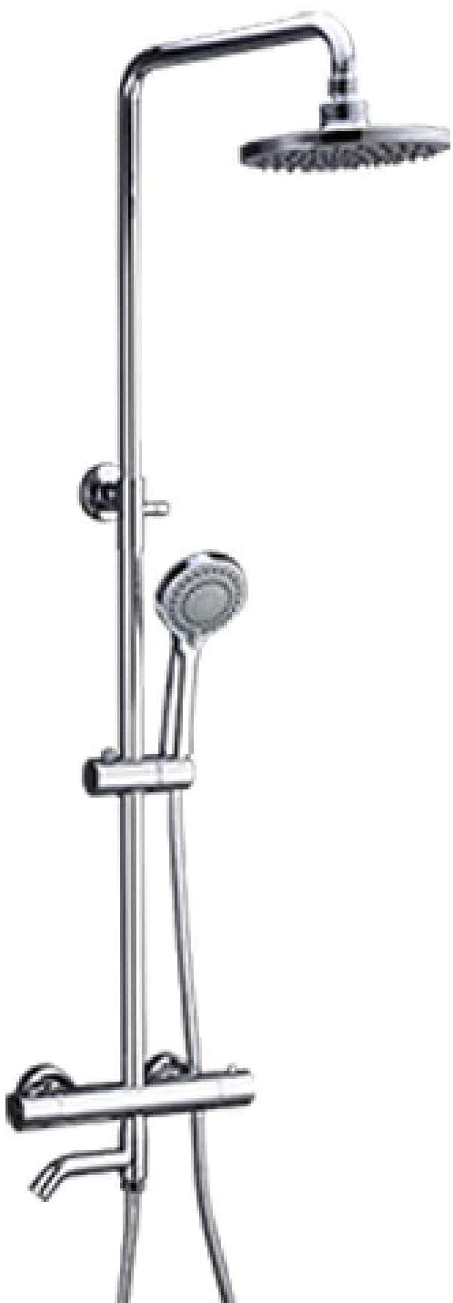 Ensemble de douche thermostatique noir mat haut de gamme chic pour salle de bain moderne