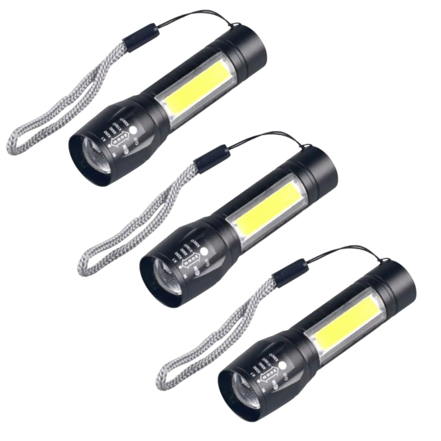 TechPride Rechargeable LED Torch, Small Flashlights High Lumens Rechargeable, Zoomable Mini Flashlights with 3 Light Modes for Emergencies, Camping, Hiking (Combo T1-3) (B0CX5FDKCD) Amazon Price History, Amazon Price Tracker