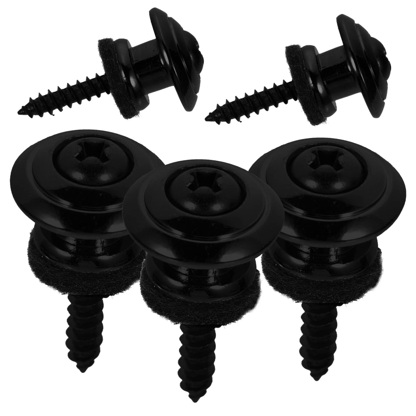 BESPORTBLE 5Pcs Acoustic Guitar Strap Lock Button Durable Strap Locks for Electric Bass Ukulele Acoustic Guitars Easy Installation No Modification Needed