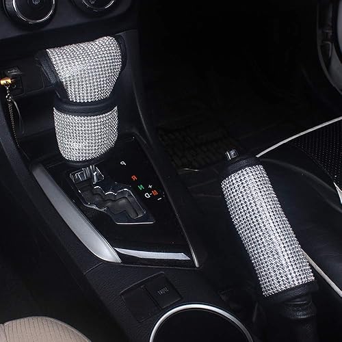Miniatura 4 de Juego de 5 accesorios brillantes para automóvil, almohadillas para cinturón de seguridad de automóvil, almohadillas para los hombros, cubierta de