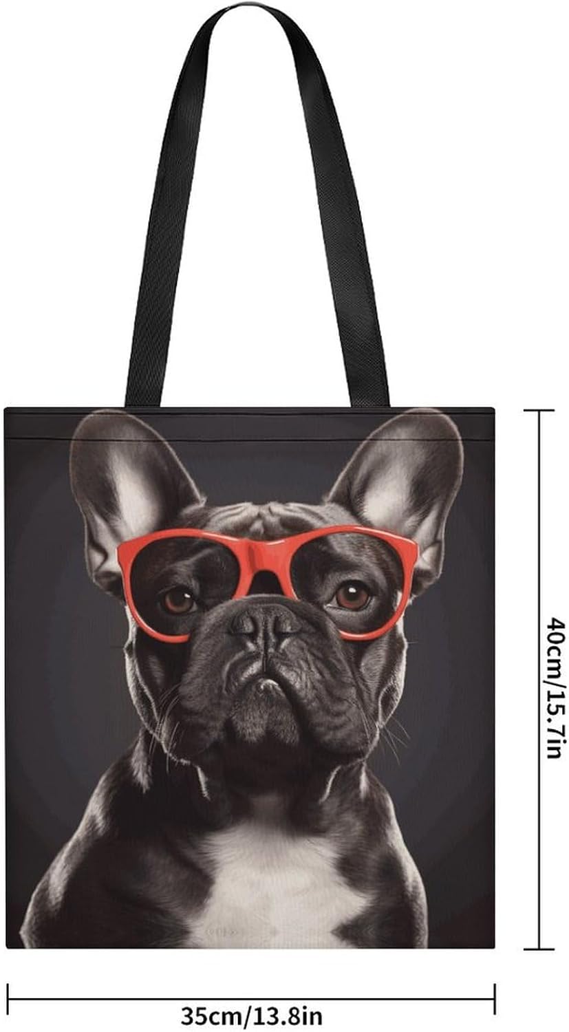 French Bulldog Tote Bag Large Treat Bags for Women Men image 4