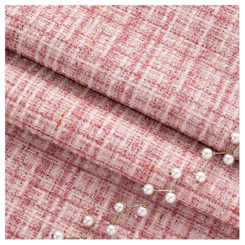 TSWNG 100 x 148cm Tweed Stoff Meterware, Quilt Stoffe Karo, Dekostoff Zum NäHen, Möbelstoff...